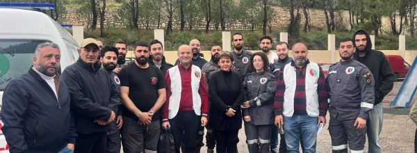 جولة ميدانية للفريق الطبي في النجدة الشعبية على مراكز الإيواء في إقليم الخروب